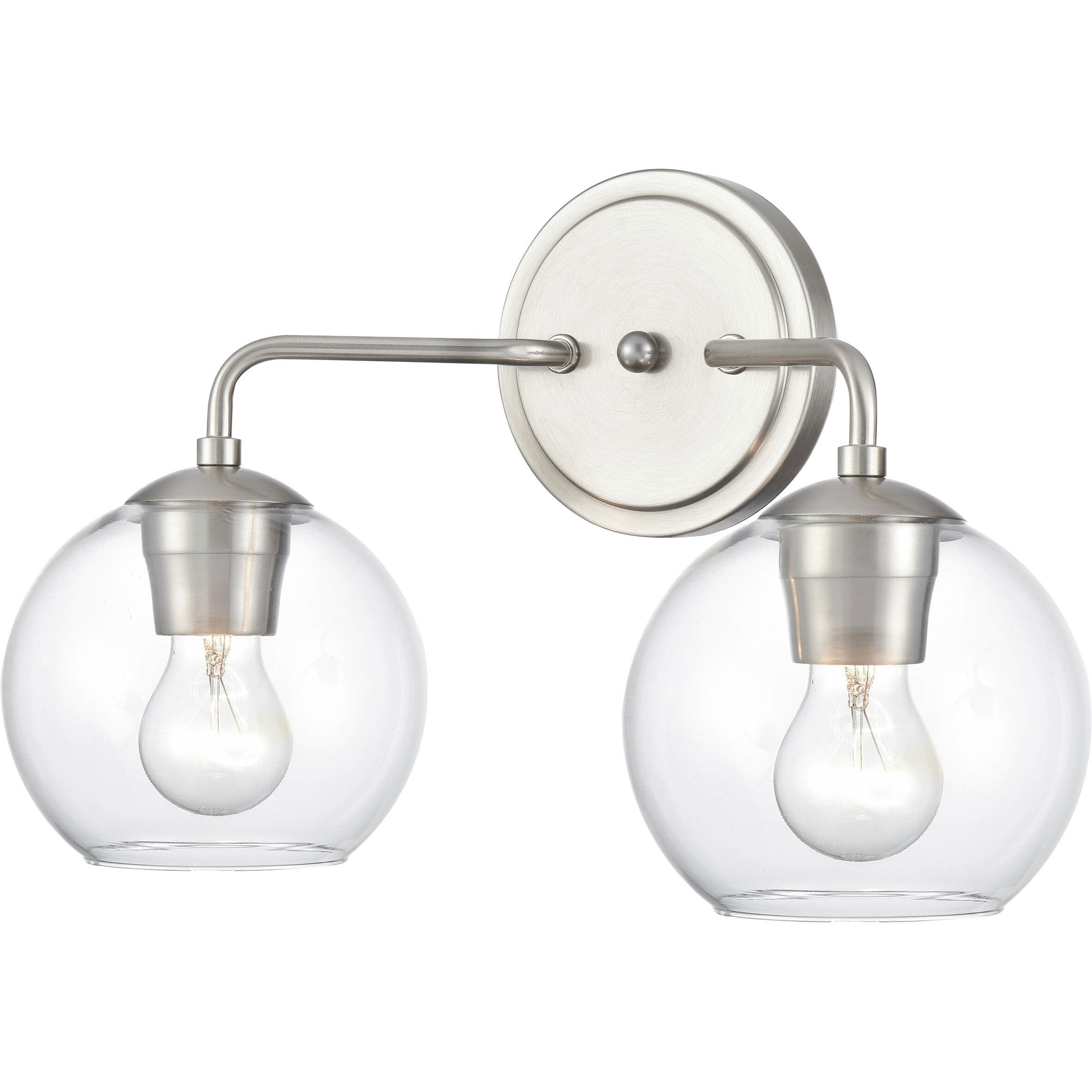 Solmer 2 Light 16 inch Brushed Nickel Bathroom Vanity Light Wall Light